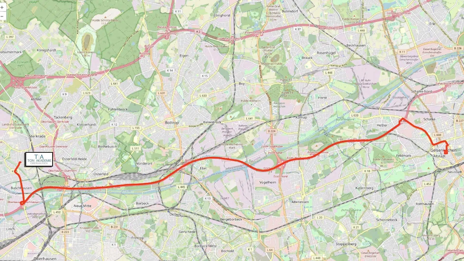 Open_Street_Map_Karte_TON-Akademie_Gelsenkirchen